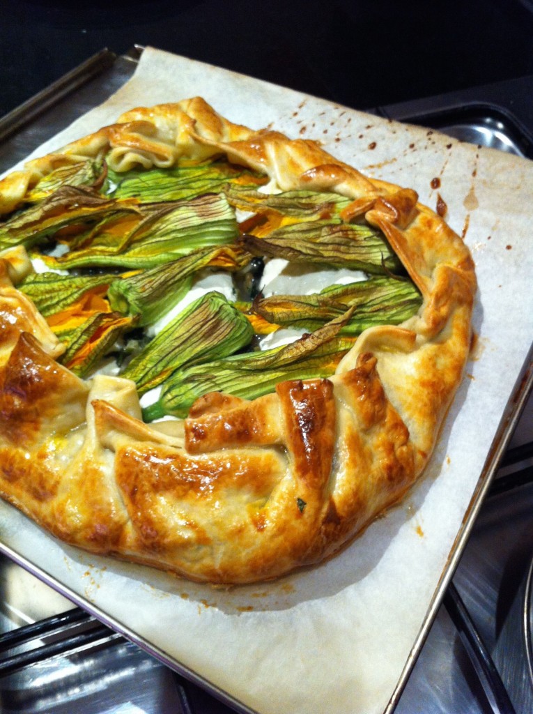 zuchini flower pie